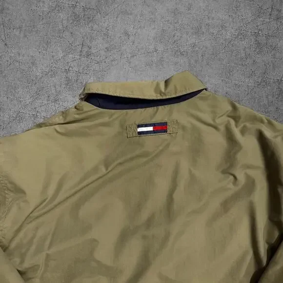 Vintage 90s Fleece Lined Olive Tommy Hilfiger Jacket - Picture 8 of 8